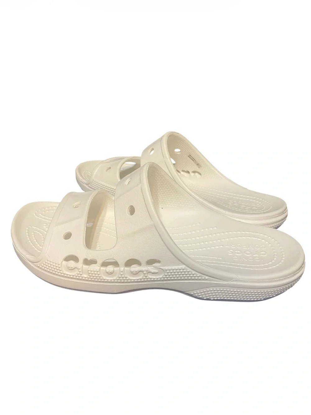 Crocs Adult Baya Sandals, Winter White, Men's 8 Women's 10